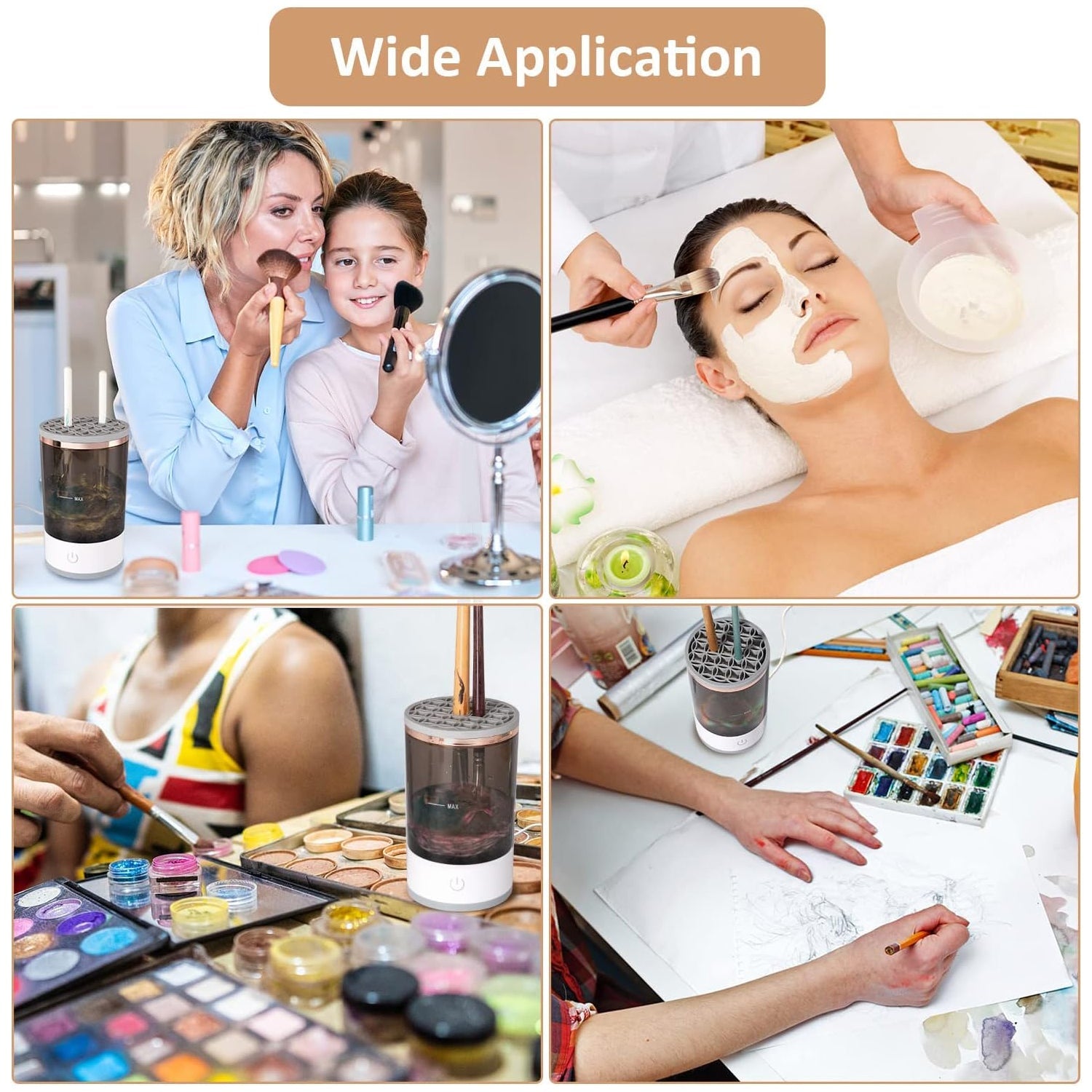 12987 Automatic Makeup Brush Cleaner Fast Electric Brush Cleaner Hand Free Machine Super Clean Brush Washer & Brushes Organizer Tool (1 Pc) 12987 Automatic Makeup Brush Cleaner Fast Electric Brush Cleaner Hand Free Machine Super Clean Brush Washer & Brushes Organizer Tool (1 Pc)
